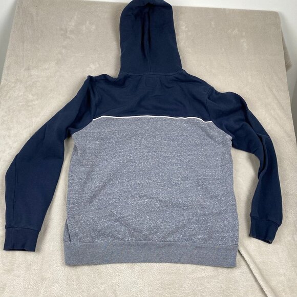 Two-Tone Pullover Woman's Hoodie Sweatshirt XL Blue & Gray Cotton/Poly Blend - Picture 8 of 8